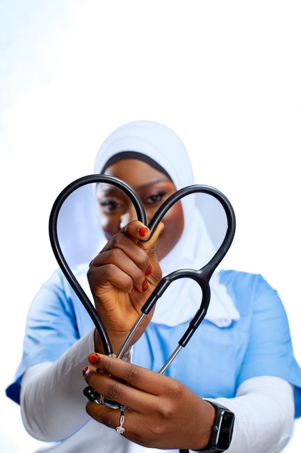 Stéthoscope en forme de cœur